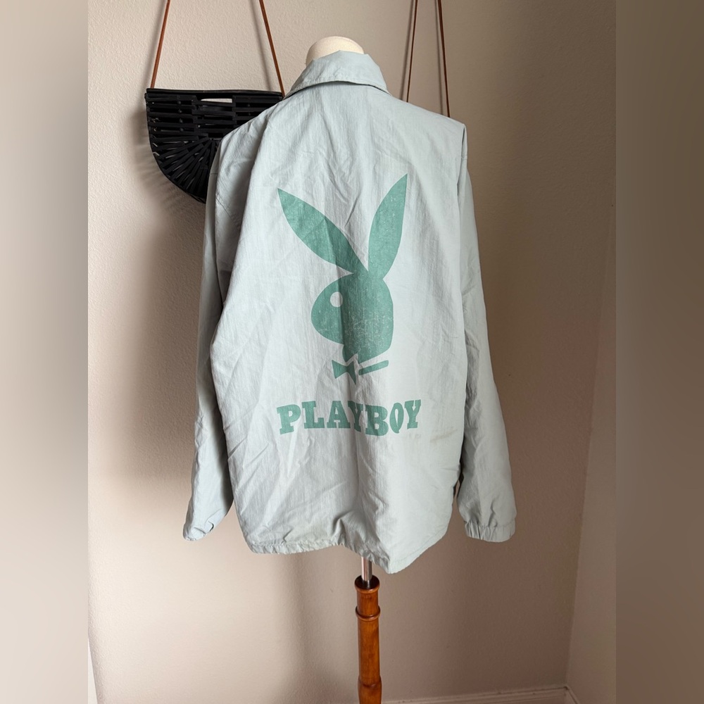 Playboy by Pacsun Full‎ Snap Windbreaker Bunny Logo Jacket, Size Large